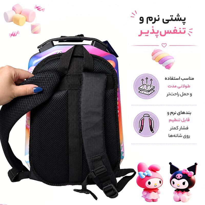 کوله پشتی مارینوکس مارول MS1050 طرح کرومی صورتی - 6
