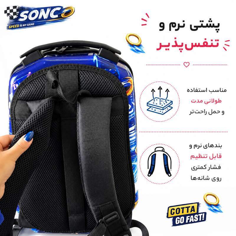 کوله پشتی مارینوکس مارول MS1050 طرح سونیک - 7