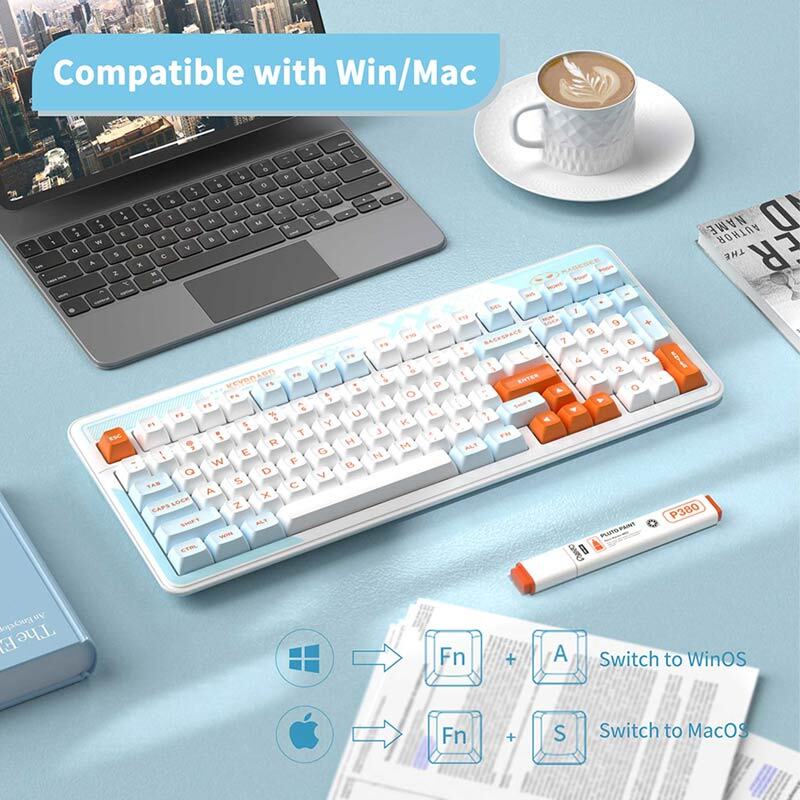 کیبورد بی سیم گیمینگ KW99 - 7