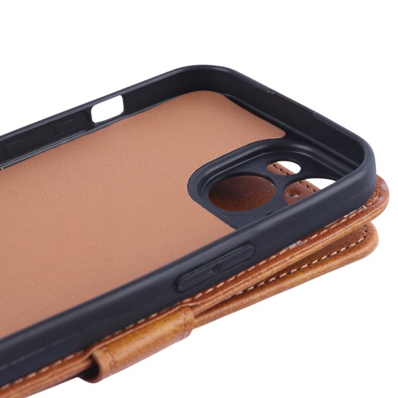 کیف چرمی مگنتی آیفون iPhone 15 محافظ لنزدار - 6