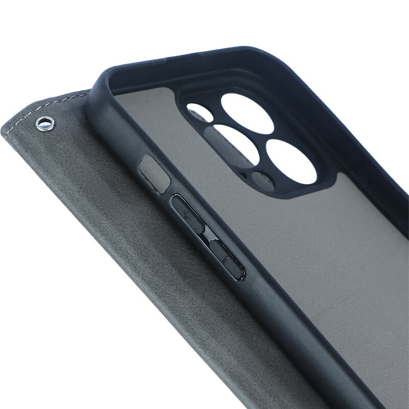 کیف چرمی مگنتی آیفون iPhone 15 Pro Max محافظ لنزدار - 8
