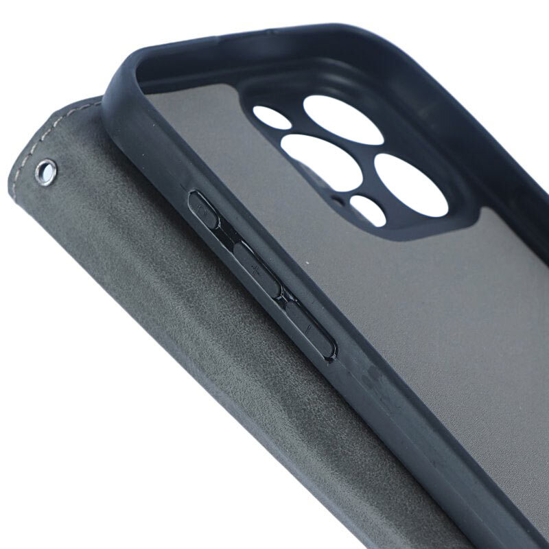 کیف چرمی مگنتی آیفون iPhone 16 Pro Max محافظ لنزدار - 4
