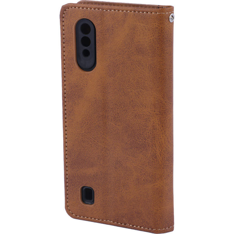 کیف چرمی مگنتی سامسونگ Galaxy A01 محافظ لنزدار - 5
