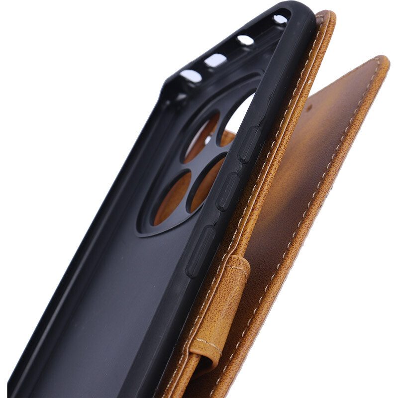 کیف چرمی مگنتی شیائومی Redmi Note 14 Pro 4G محافظ لنزدار - 5