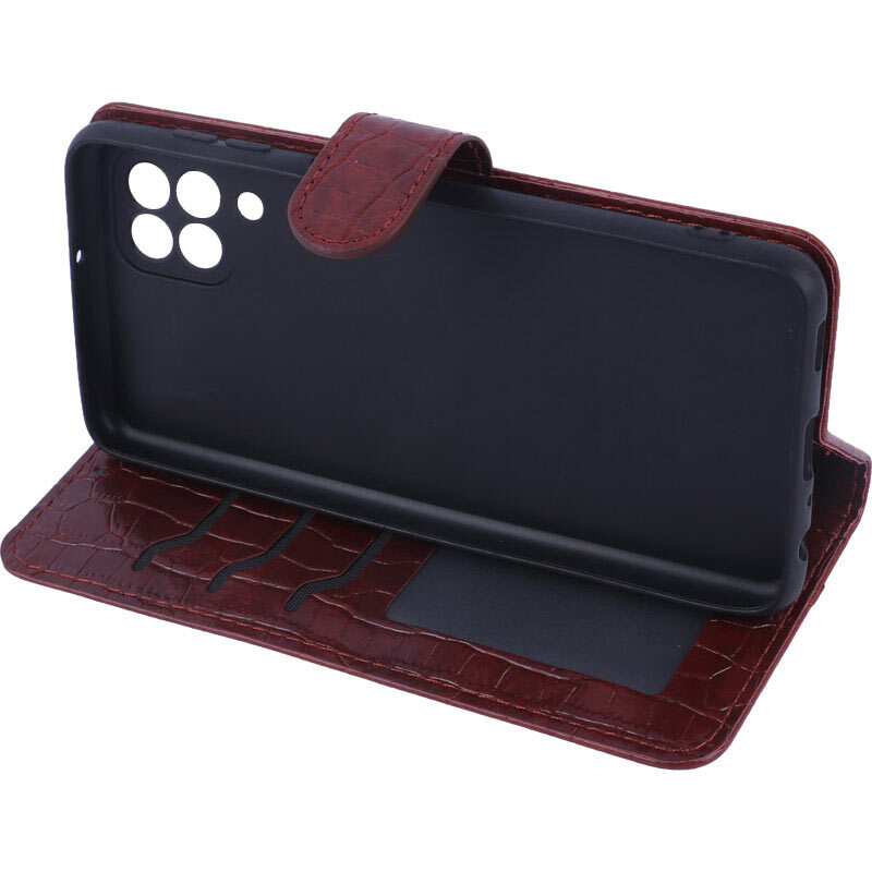 کیف چرمی پوست ماری مگنتی سامسونگ Galaxy A22 4G / M22 / M32 4G محافظ لنزدار - 7