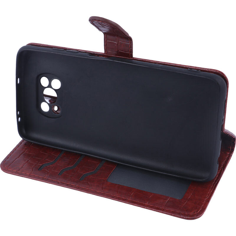 کیف چرمی پوست ماری مگنتی شیائومی Poco X3 / X3 NFC / X3 Pro محافظ لنزدار - 6