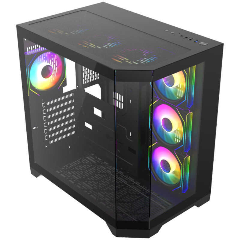 کیس کامپیوتر گیم مکس HYPE-A Black - 4