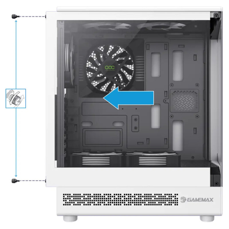 کیس کامپیوتر گیم مکس Vista COC White - 8