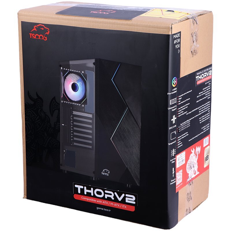 کیس کامپیوتر تسکو THORV2 GC4501 PRO-4FAN - 2