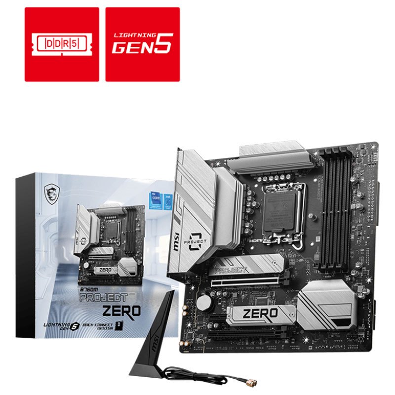 مادربرد ام اس آی B760M PROJECT ZERO DDR5 - 2