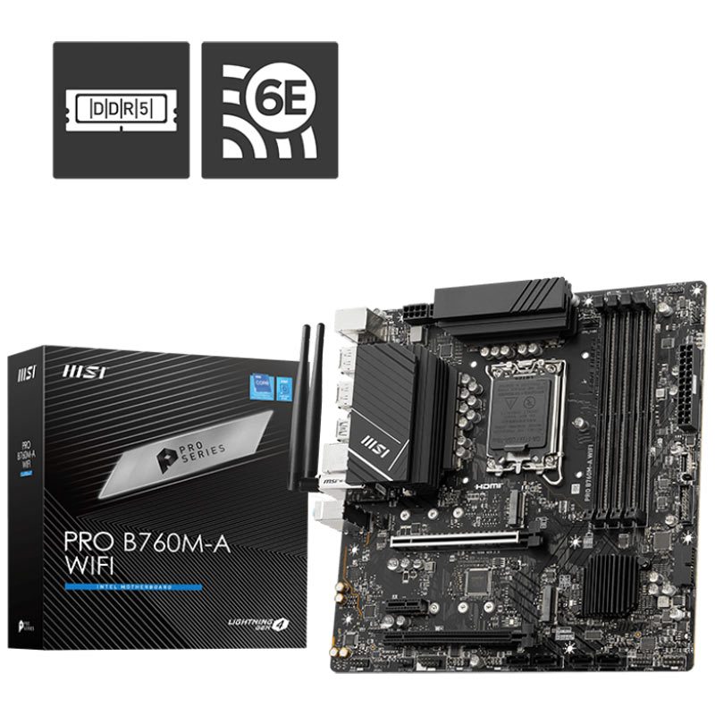 مادربرد ام اس آی Pro B760M-A WIFI DDR5 - 6