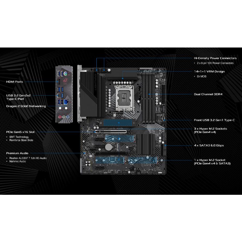 مادربرد ازراک Z790 PG Lightning/D4 DDR4 - 7