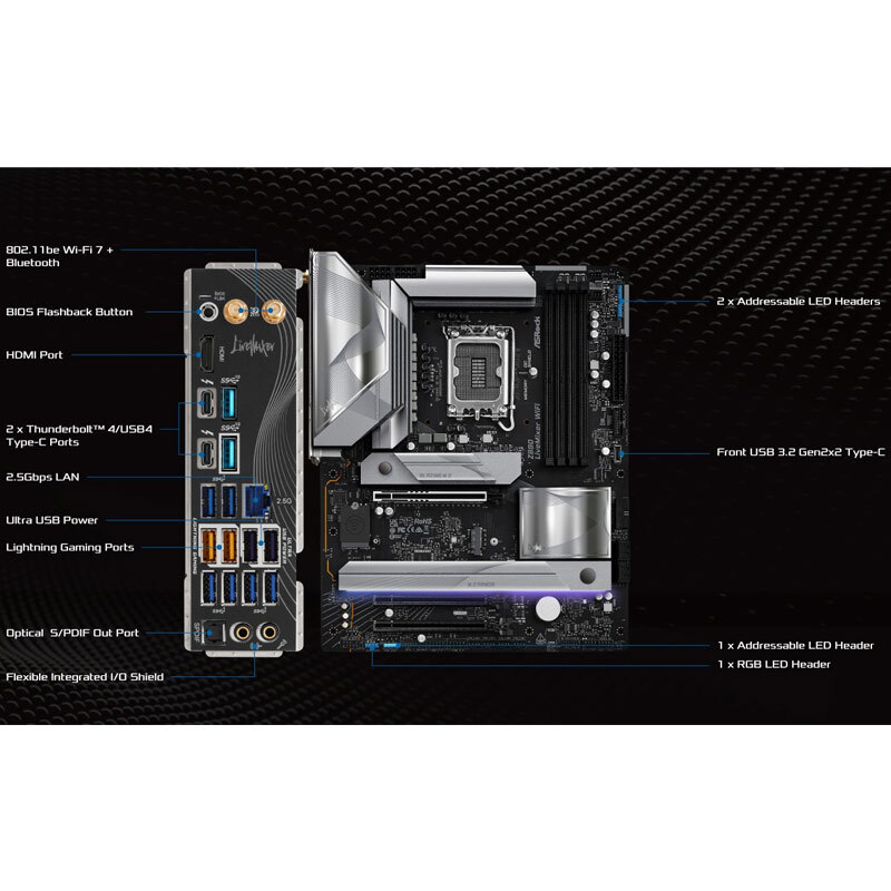 مادربرد ازراک Z890 LiveMixer WiFi DDR5 - 7