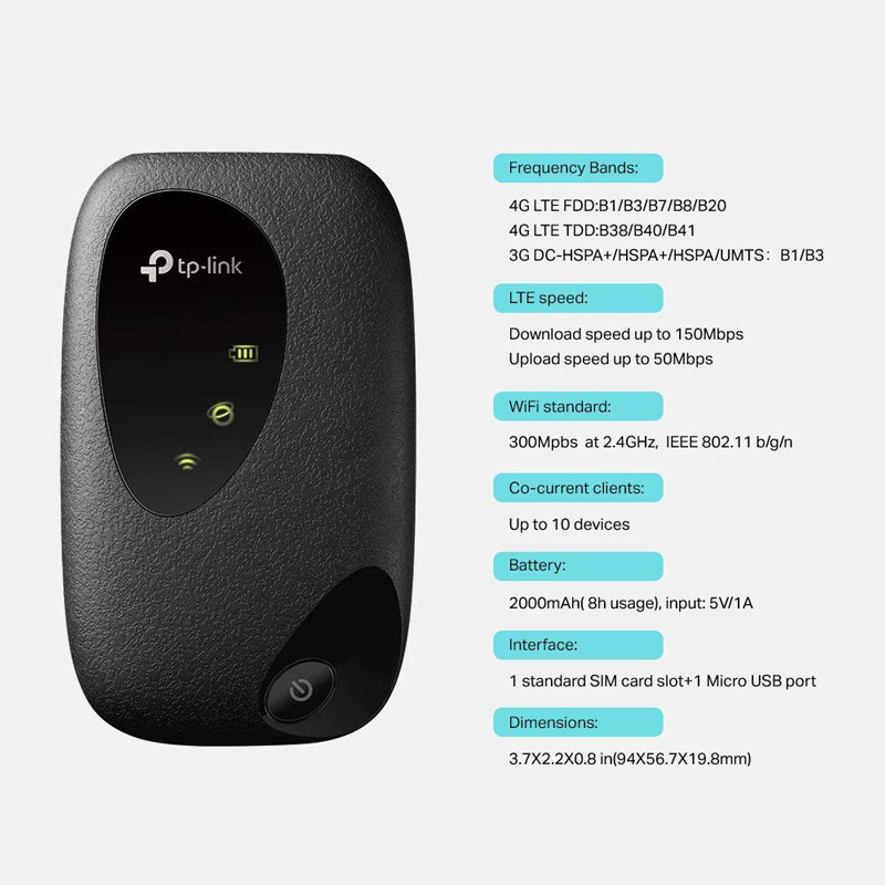 مودم همراه سیمکارتی 4G LTE تی پی لینک M7200 - 4