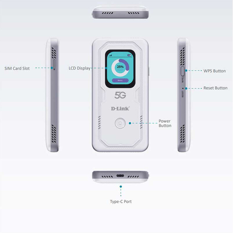 مودم همراه سیمکارتی 5G LTE دی لینک DWR-500V - 4