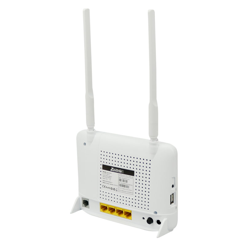 مودم روتر 2 آنتن Zoltrix ZXV-818-P ADSL2+ / VDSL2+ 300Mbps - 3