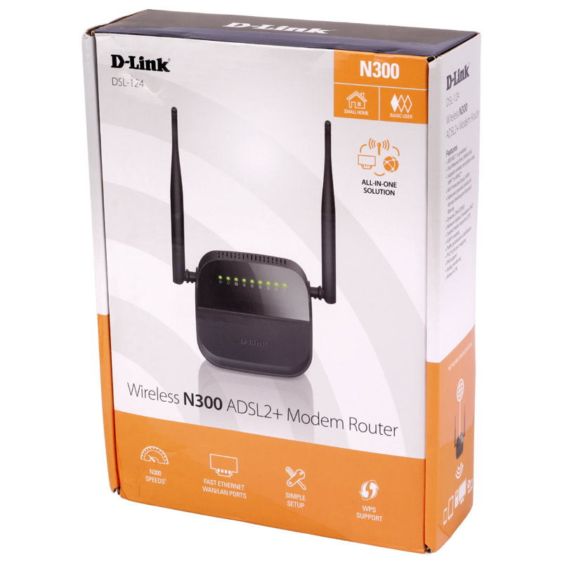 مودم روتر +ADSL2 دی لینک DSL-124 پک نارنجی - 2