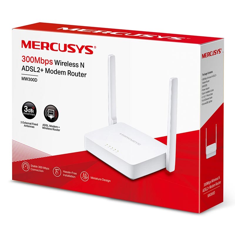 مودم روتر +ADSL2 مرکوسیس MW300D - 2