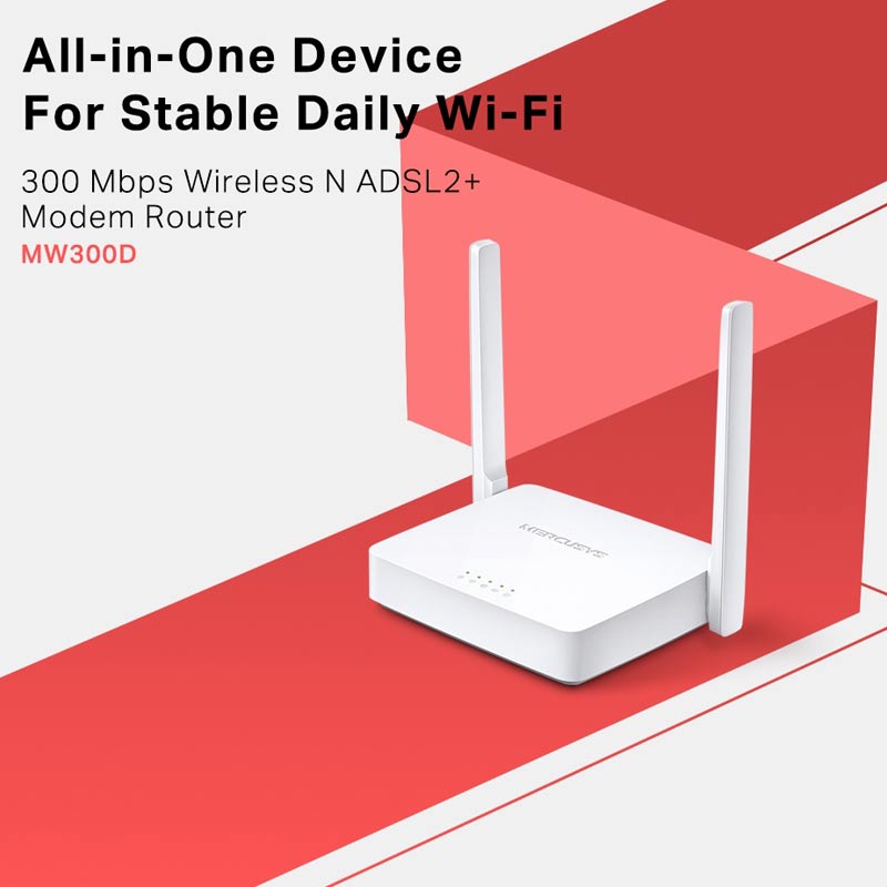 مودم روتر +ADSL2 مرکوسیس MW300D - 4