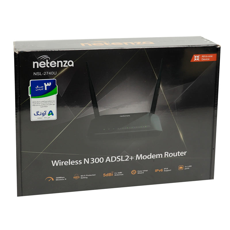 مودم روتر +ADSL2 نتربیت Netenza NSL-2740U - 2
