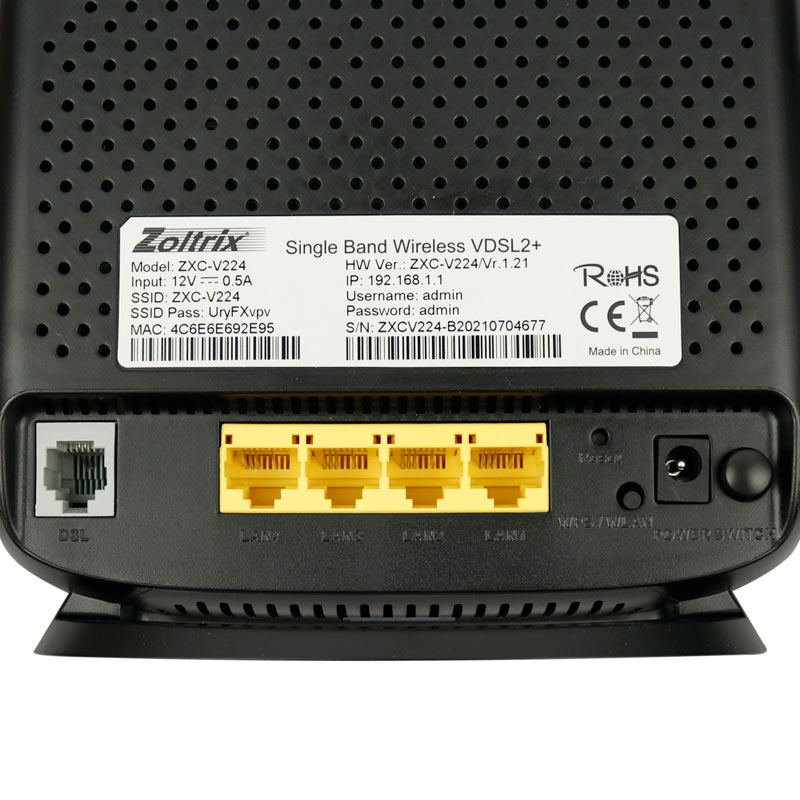 مودم روتر +ADSL2+ / VDSL2 زولتریکس ZXC-V224 - 5