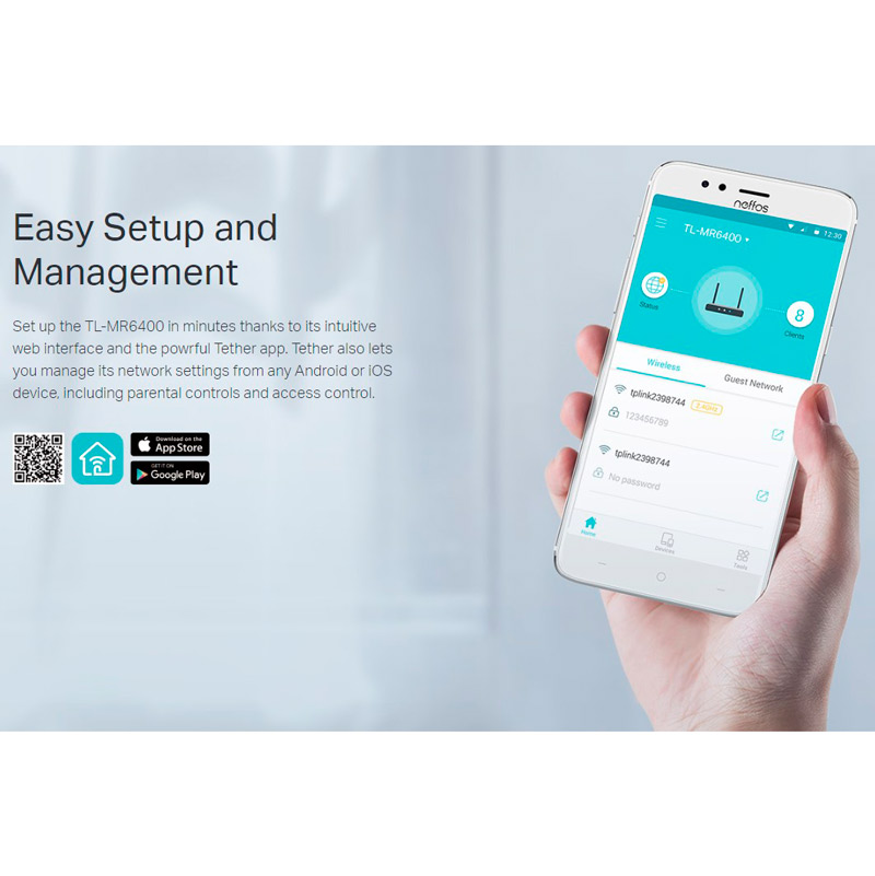 مودم روتر سیمکارتی 4G LTE تی پی لینک TL-MR6400 - 7