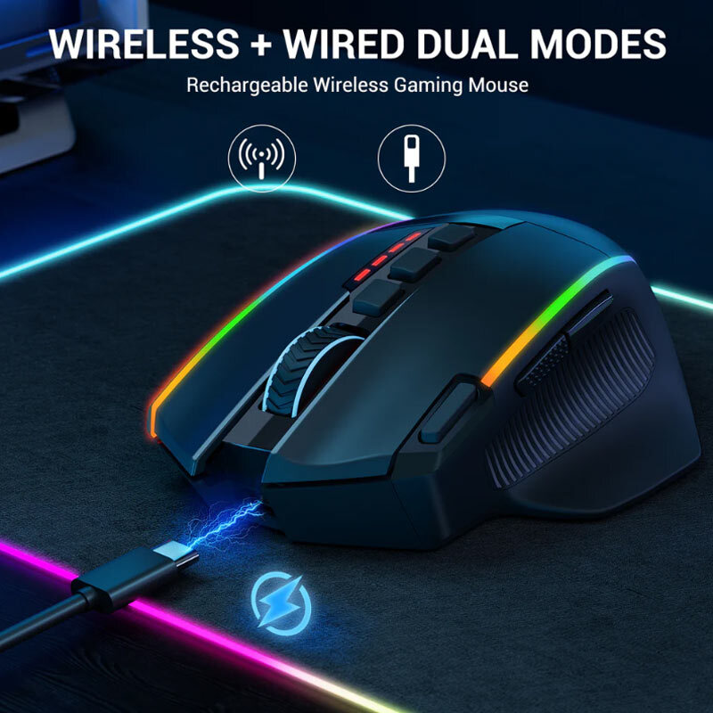 موس بی سیم گیمینگ ردراگون Swain M915 RGB - 6