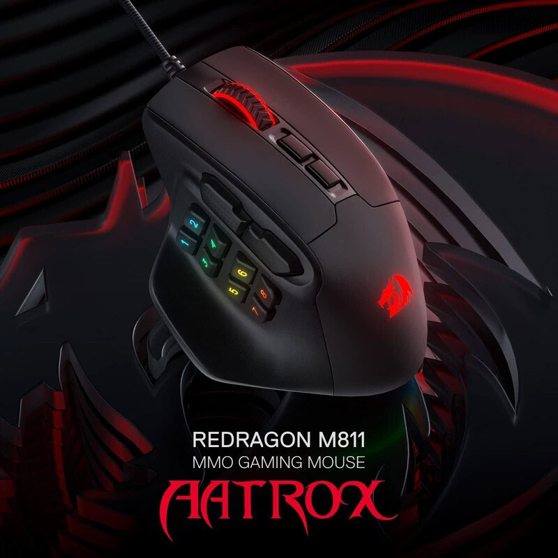 موس گیمینگ ردراگون Aatrox M811 MMO - 7