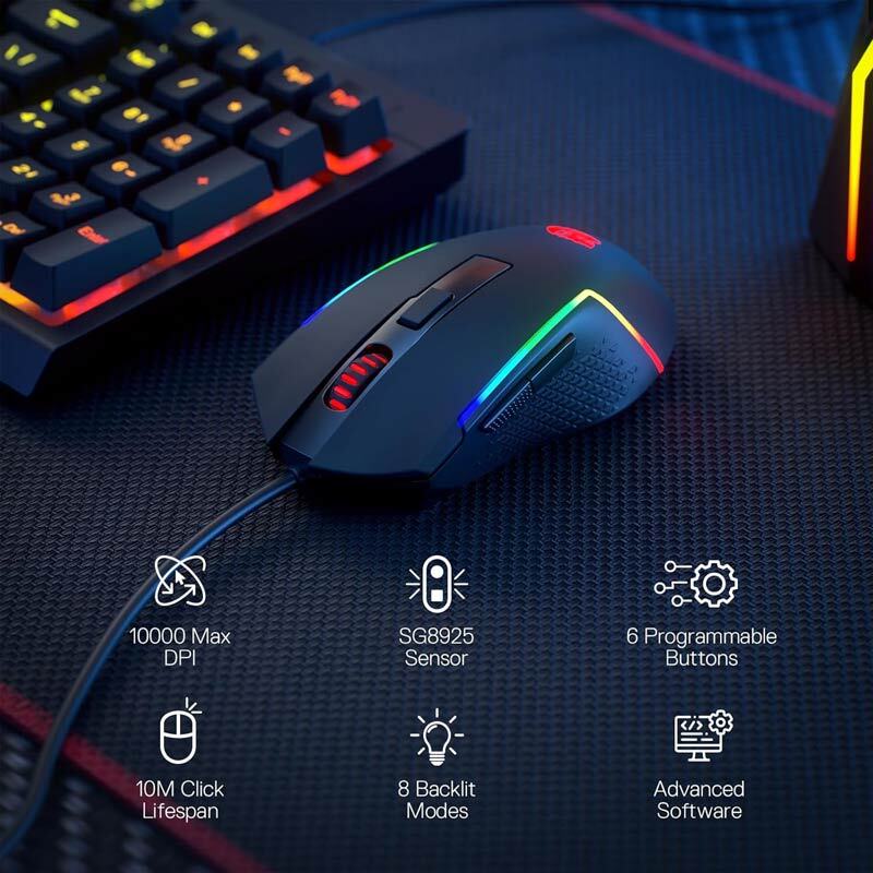موس گیمینگ ردراگون M616 Trident Lite RGB - 6
