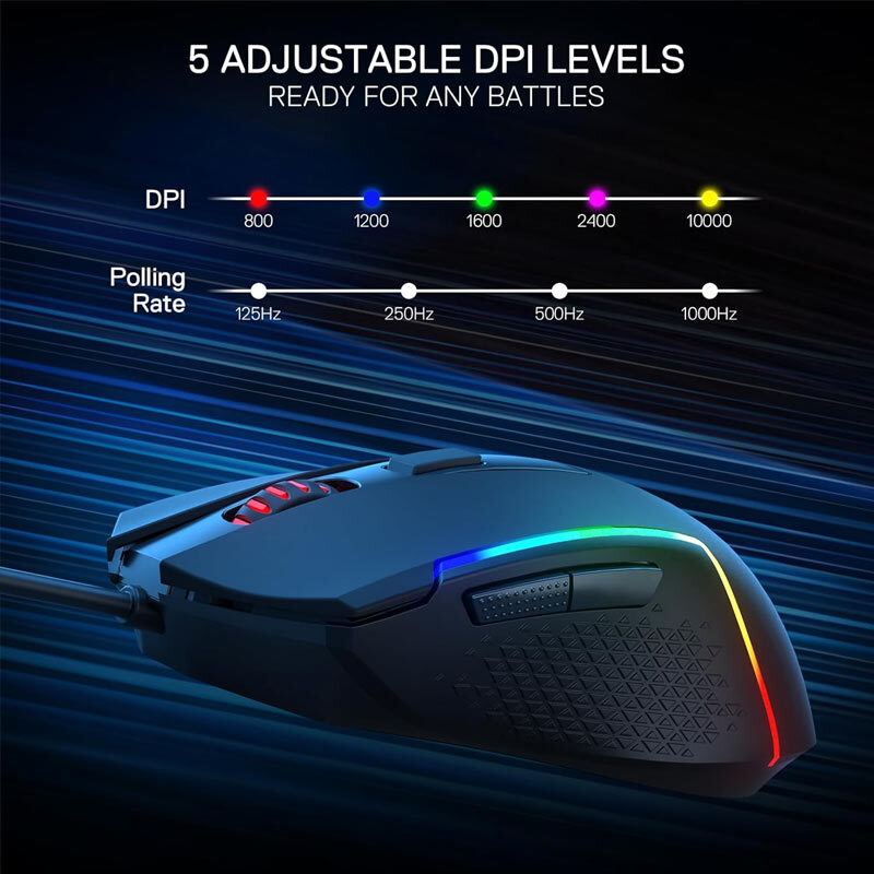 موس گیمینگ ردراگون M616 Trident Lite RGB - 7