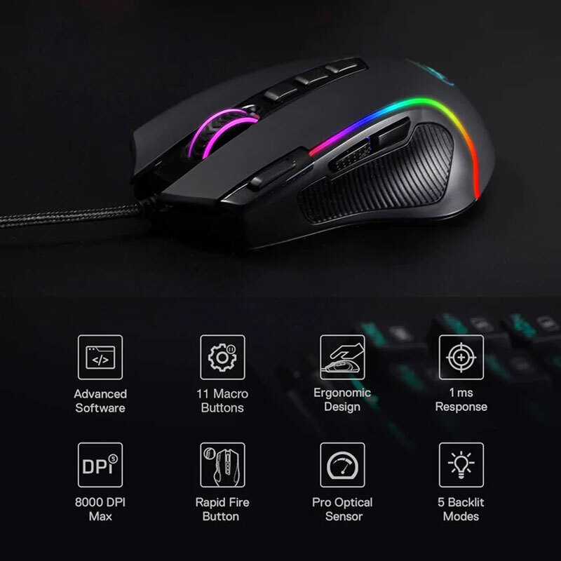 موس گیمینگ ردراگون PREDATOR M612 - 5