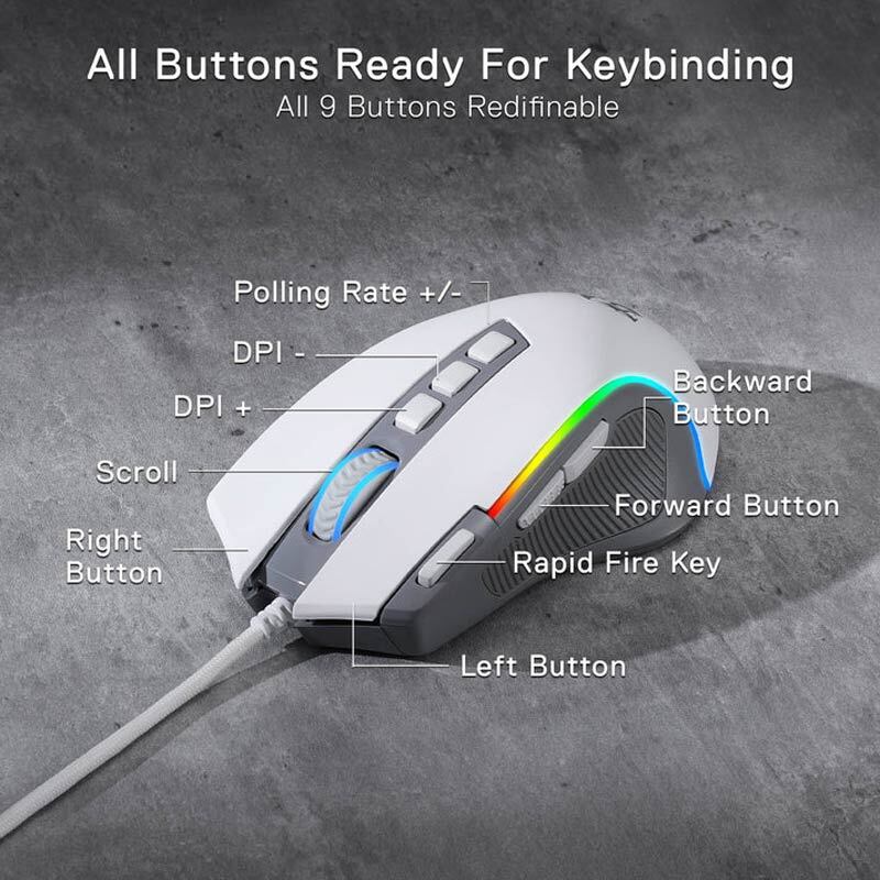 موس گیمینگ ردراگون PREDATOR M612 - 8