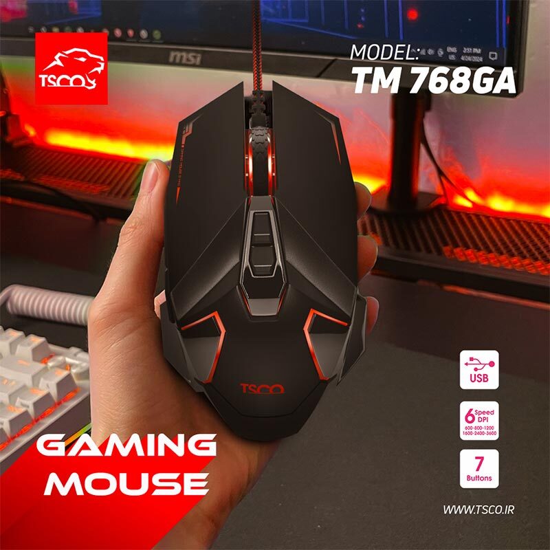 موس گیمینگ تسکو TM 768GA - 7