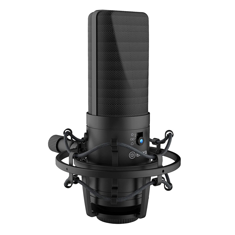 میکروفون کندانسور Boya BY-M1000 + پاپ فیلتر - 4