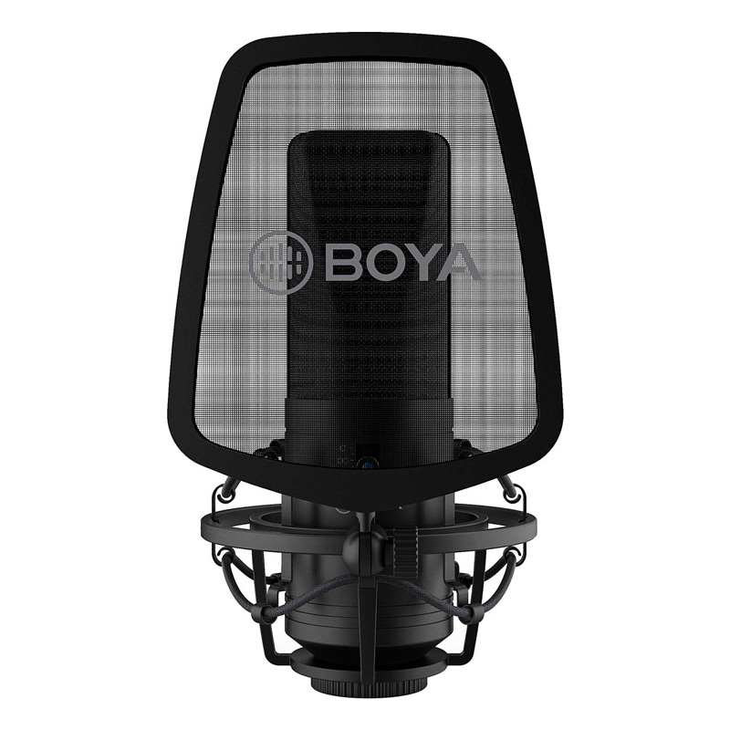 میکروفون کندانسور Boya BY-M1000 + پاپ فیلتر - 6