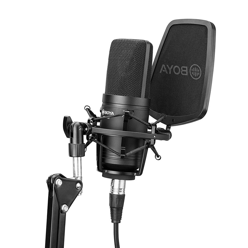 میکروفون کندانسور Boya BY-M800 + پاپ فیلتر - 4