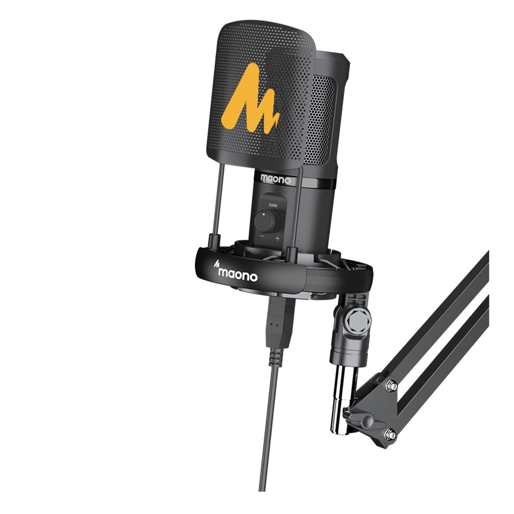 میکروفون کندانسور و پایه لرزشگیر Maono AU-PM461S + پاپ فیلتر - 2