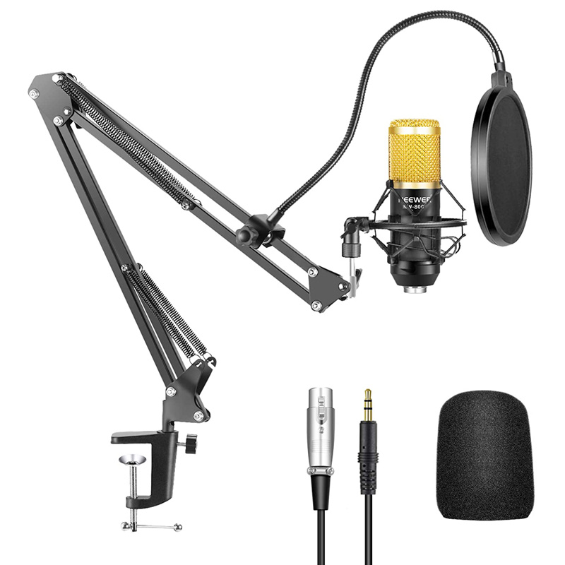 میکروفون کندانسور و پایه لرزشگیر Westcott BM800 + پاپ فیلتر - 7