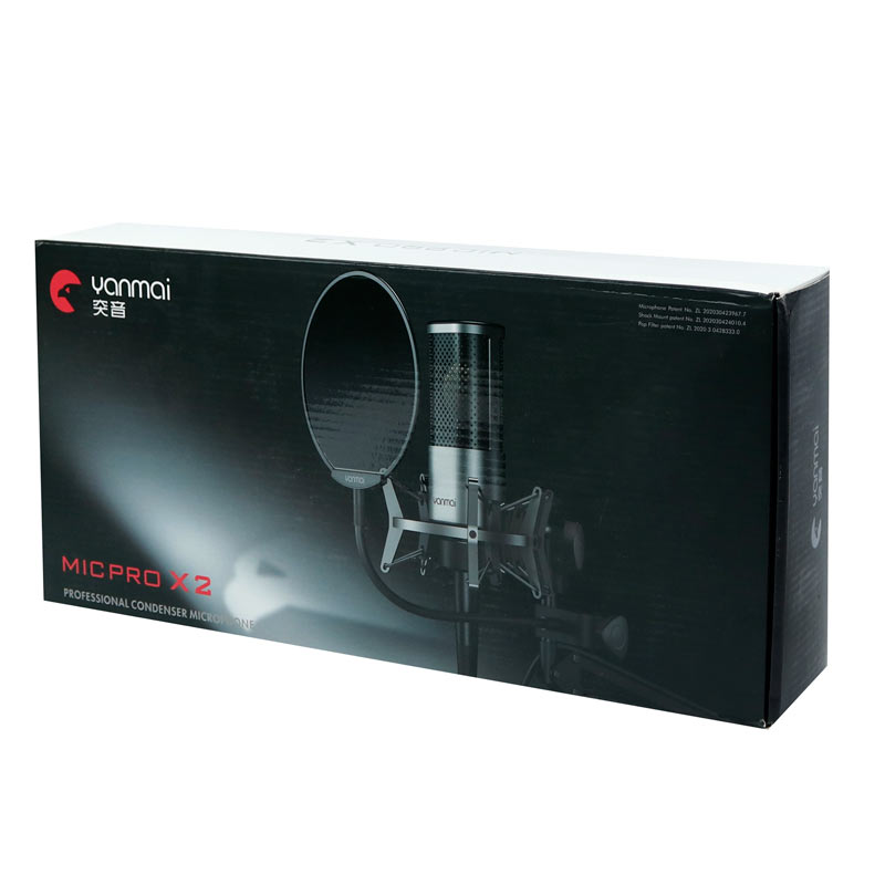 میکروفون کندانسور و پایه لرزشگیر Yanmai Micpro X2 + پاپ فیلتر
