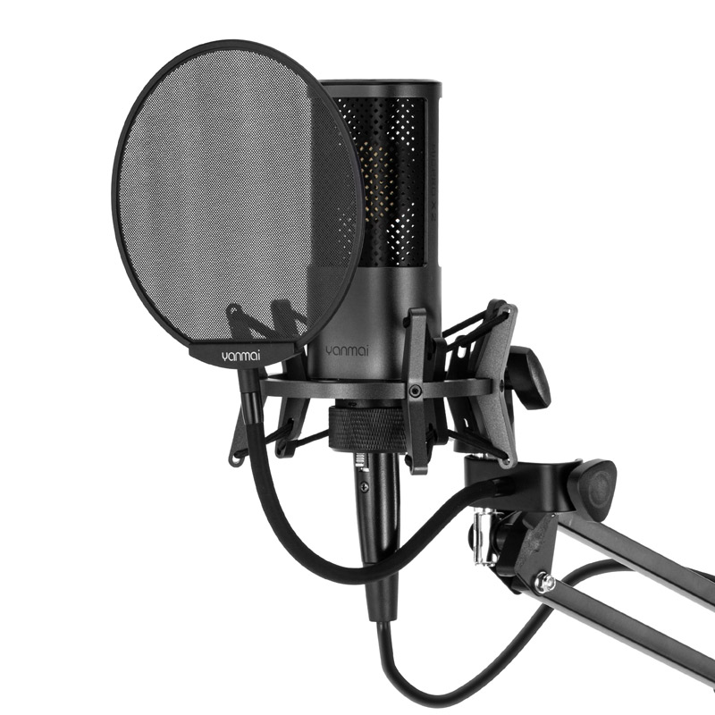 میکروفون کندانسور و پایه لرزشگیر Yanmai Micpro X2 + پاپ فیلتر - 3