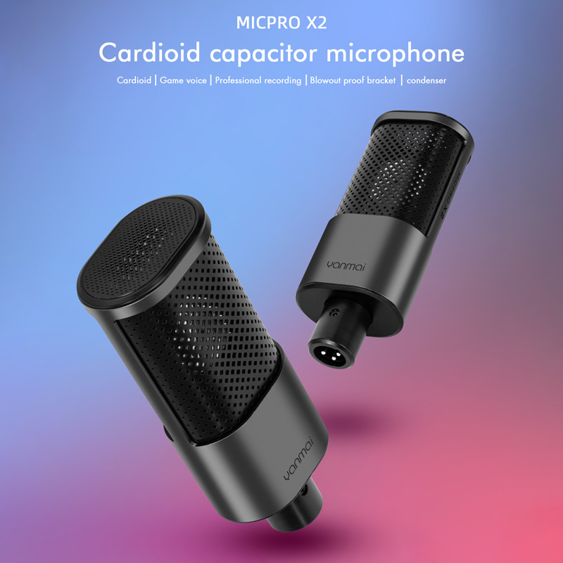 میکروفون کندانسور و پایه لرزشگیر Yanmai Micpro X2 + پاپ فیلتر - 7