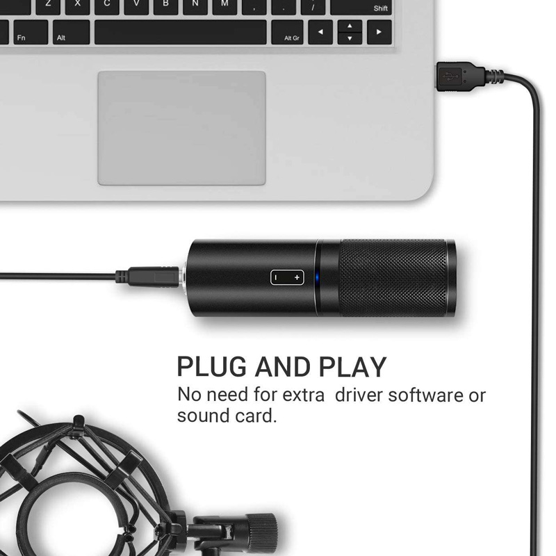 میکروفون کندانسور و پایه لرزشگیر Yanmai Q9 Plus + پاپ فیلتر - 4