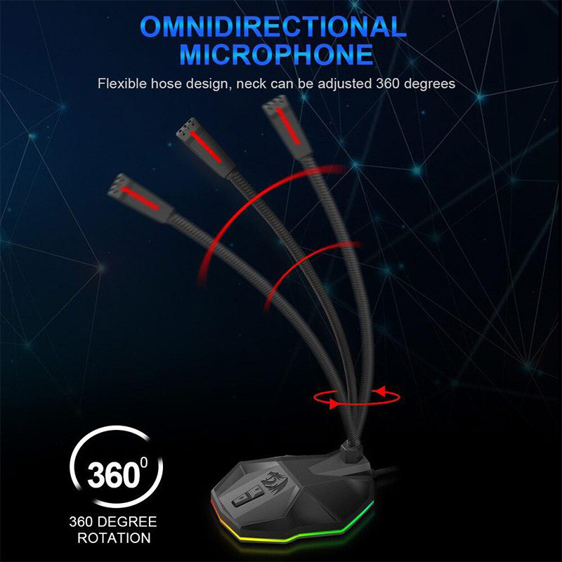 میکروفون رومیزی گیمینگ Redragon Stix GM99 - 4