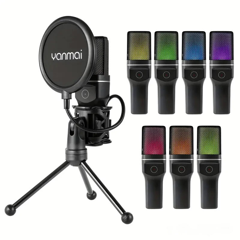 میکروفون رومیزی کندانسور Yanmai SF-777W RGB - 2
