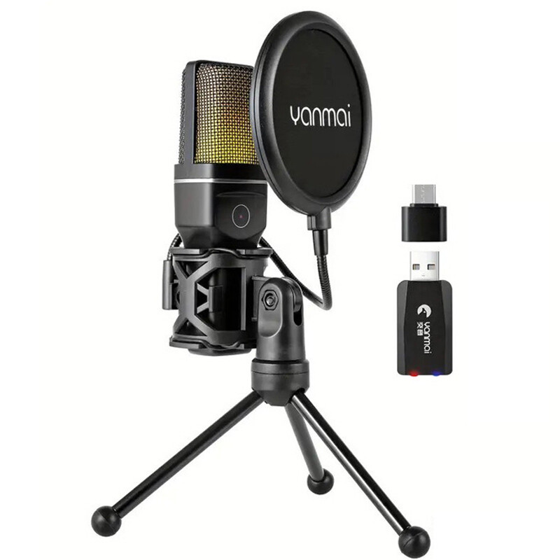 میکروفون رومیزی کندانسور Yanmai SF-777W RGB - 4