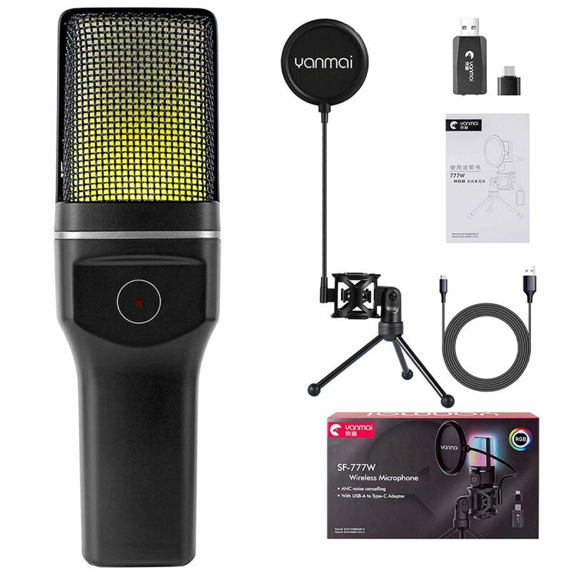 میکروفون رومیزی کندانسور Yanmai SF-777W RGB - 5
