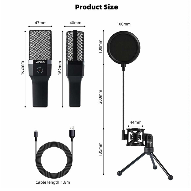 میکروفون رومیزی کندانسور Yanmai X1R RGB - 5