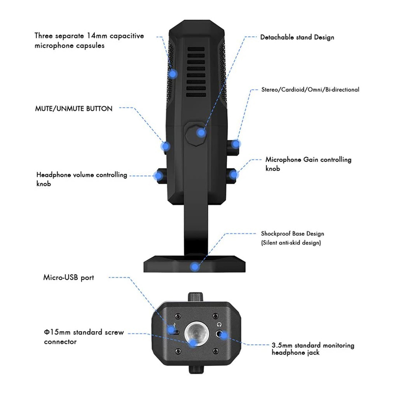 میکروفون رومیزی Yanmai SF-900 - 6
