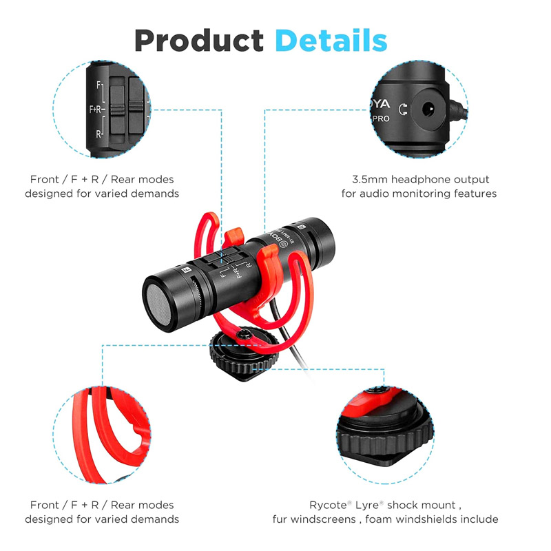 میکروفون شاتگان Boya BY-MM1 PRO - 8