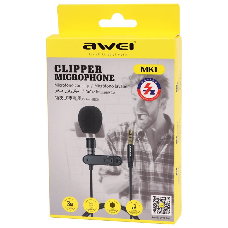 میکروفون یقه ای Awei MK1 - 2